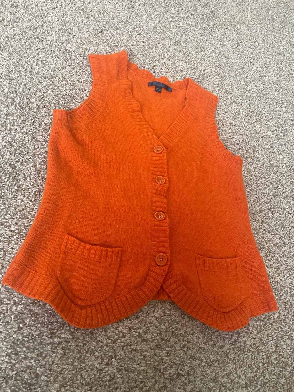Boden Vintage Wool Knit Sweater Vest V-Neck Sleeveless Button Front Cardigan - Picture 2 of 7